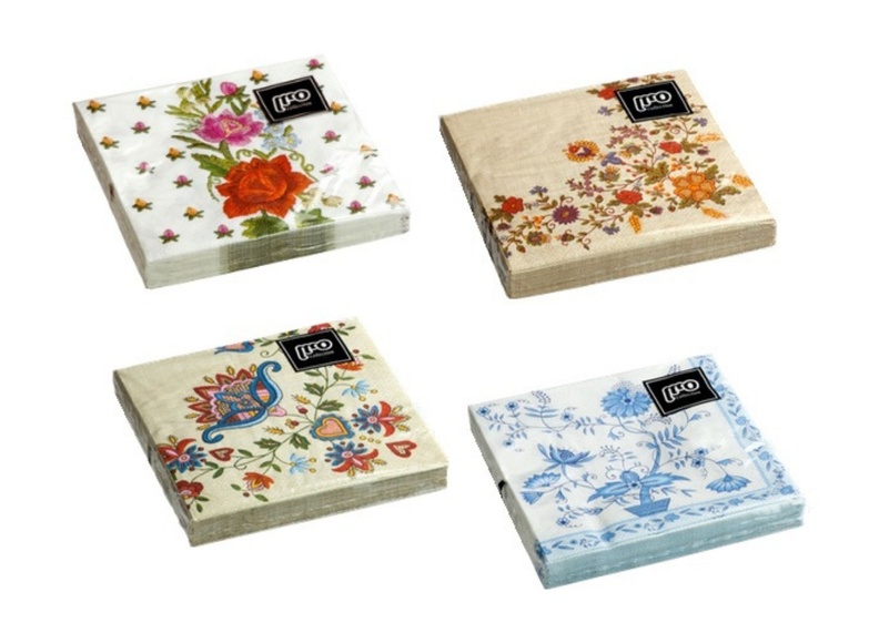 מפיות תלת שכבתיות עיטורים