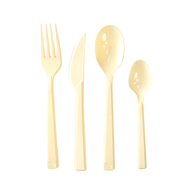 סכו''ם חד פעמי PS קרם-שקוף