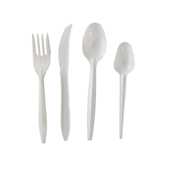 סכו''ם חד פעמי לבן 100 י''ח