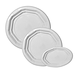 צלחות לבנות פשוטות